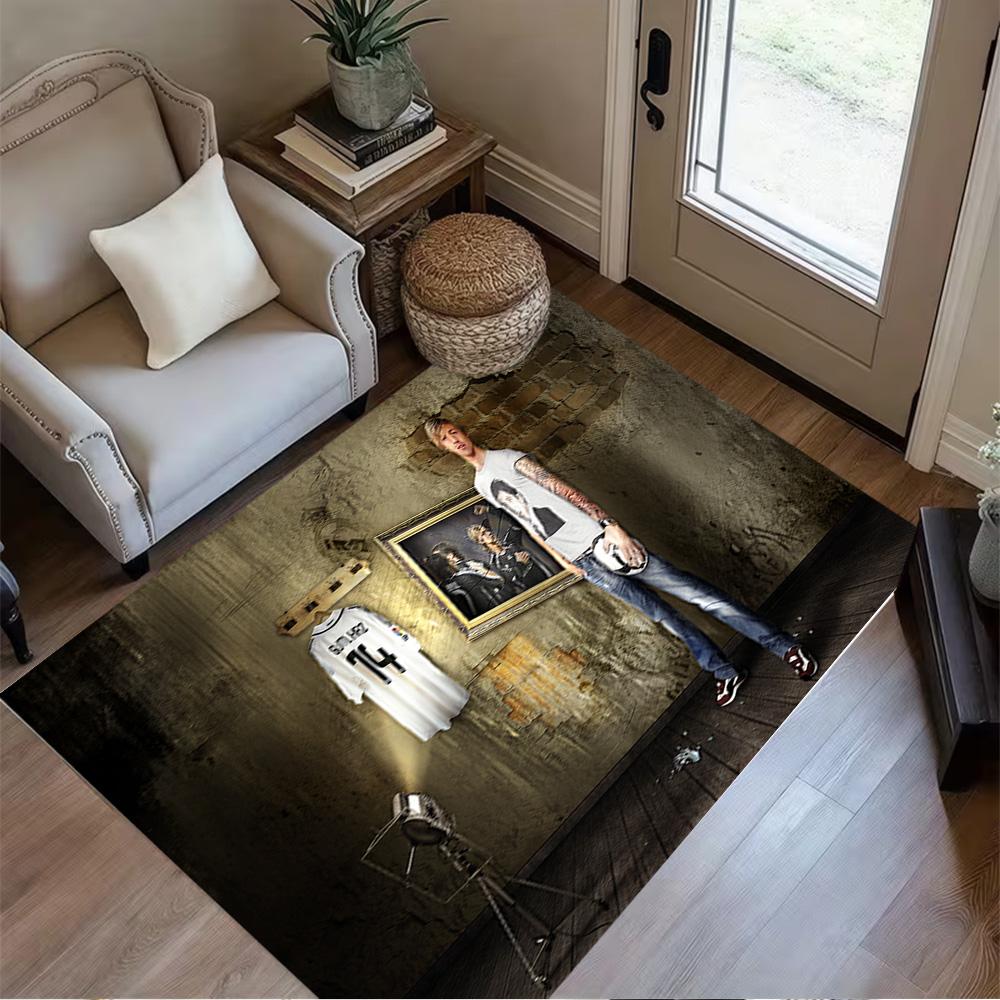 Urban Art Exhibition Floor Rug Office Rug Suitable for Outdoor Kitchen Study room Bedrooms Anti-slip Rug Anime Office Decor