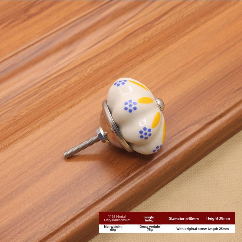 Американская современная керамическая ручка-тыква - круглая, с одним отверстием для шкафов и гардеробов