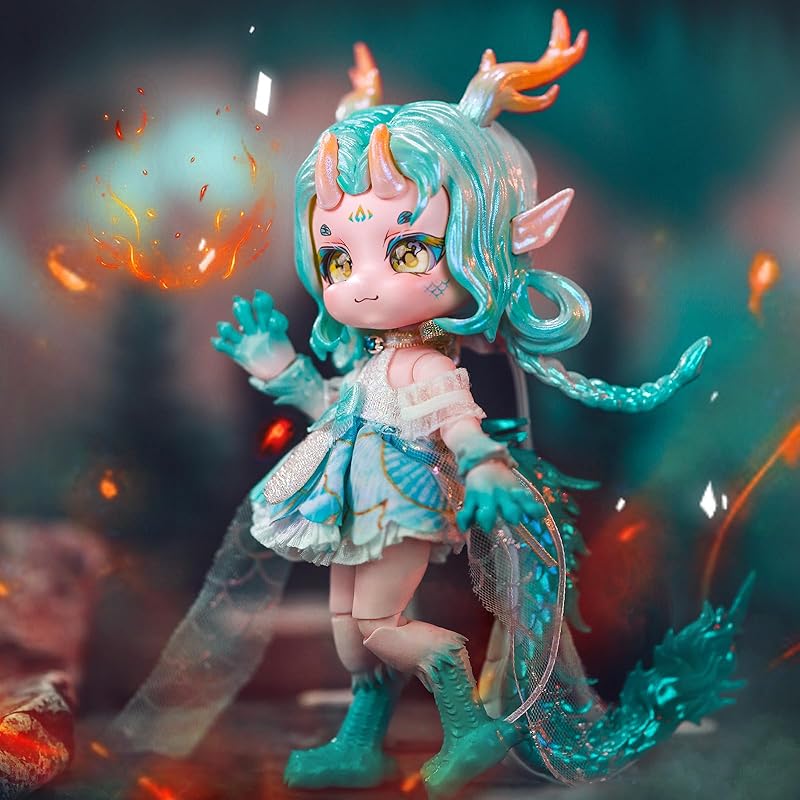 Кукла ICY Fortune Days 14 см bjd - набор кукол серии Beast, изготовлена из ПВХ и АБС, подарок, украшение, сделай сам Отлично подходит для упражнений, коллекции, кукла-девочка (Дракон)