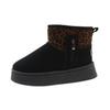 Autumn and Winter New Large Size Snow Boots Women's Short Tube Thickened Leopard Print Bread Shoes Velvet Warm Snow Cotton