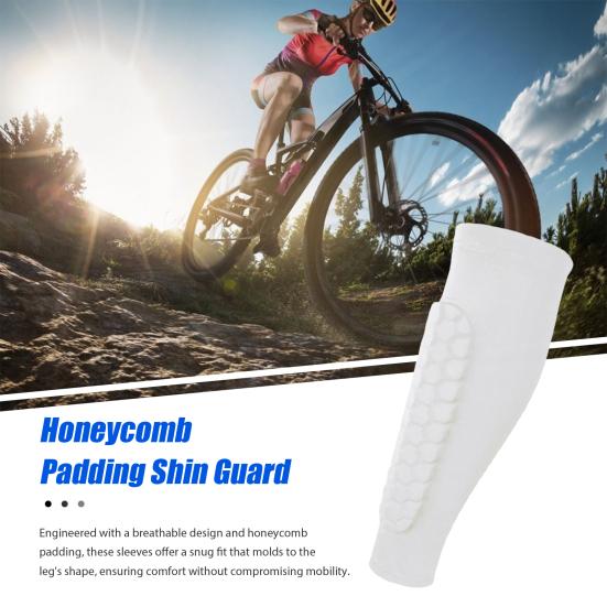 Soccer Shin Guard Sleeves Calf Compression Sleeve with Honeycomb Pads Leg Protection Shin Pad for Kids And Adults Soccer Football Sports