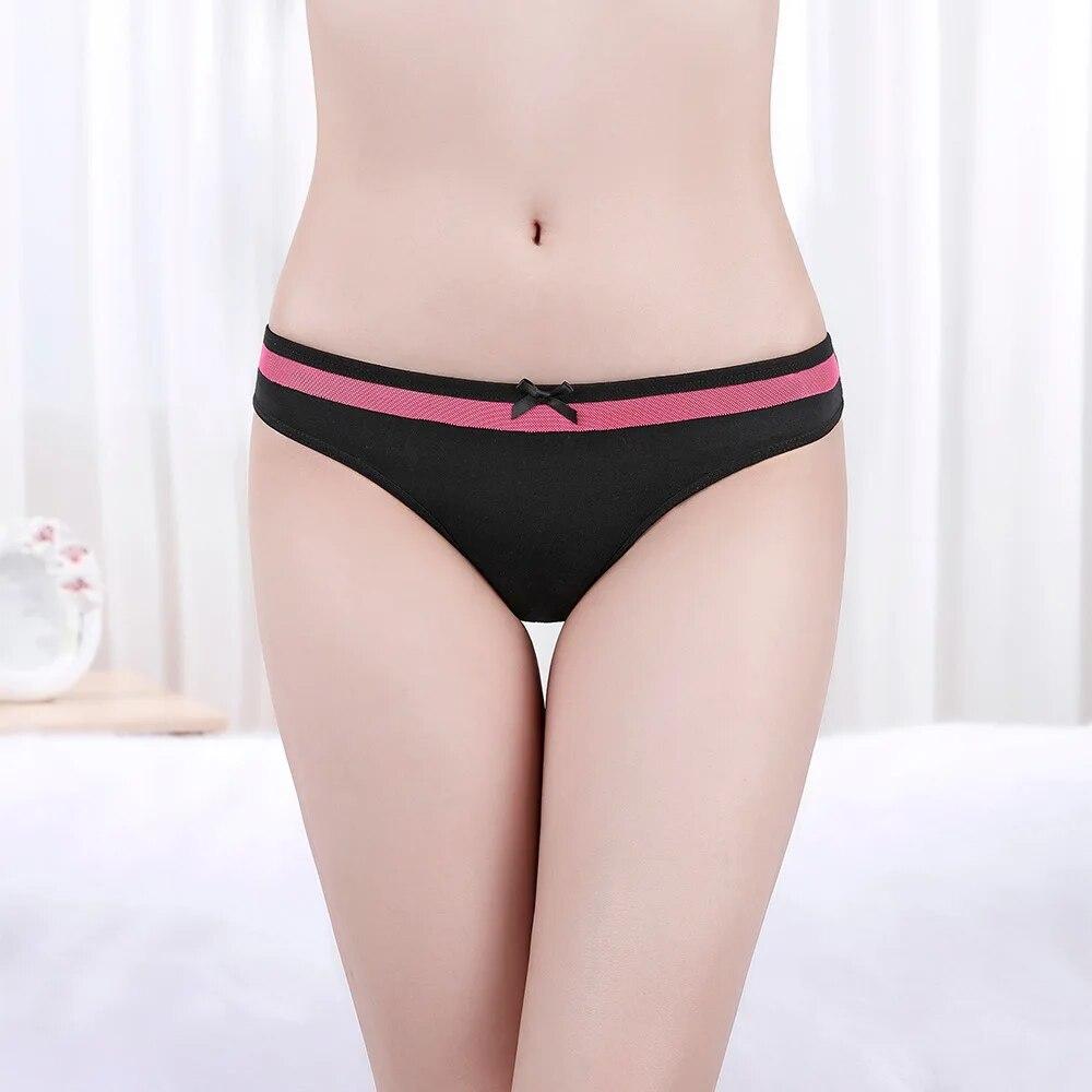 Женские трусики-стринги, женские стринги, сексуальное женское белье, женское хлопковое нижнее белье для женщин, однотонные трусики Tanga Mujer, 6 шт./лот