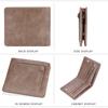 Baellerry Men Fashion Short Wallets Artificial Leather Vintage Design Bifold Wallet Classic Card Holder Purse