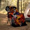 1pc Digimon Theme Blanket - Digital Print, Polyester, Cozy for All Seasons, Perfect for Outdoor, and Travel