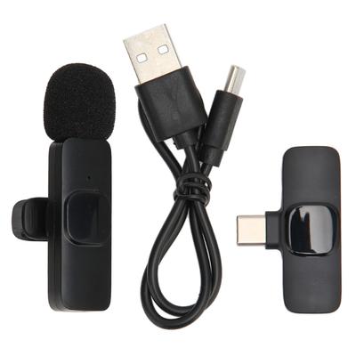 Беспроводной петличный микрофон с поддержкой One Tows One Plug and Play, мини-петличный микрофон с функцией шумоподавления