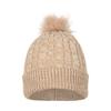 Womens/Ladies Pom Pom Faux Fur Lined Beanie
