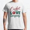 Мужская мода повседневные футболки с короткими рукавами Cricket Is My Love Language черные футболки большого размера