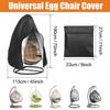 Teynewer Waterproof  210D Oxford Cloth Large Hanging Swing Egg Chair Cover Home Garden Patio Outdoor Protect Home Furniture From Dust Rain Sun