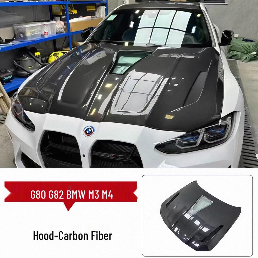 Комплект из сухого углеволокна для G80/G82 BMW M3/M4: Передний сплиттер, Решетка радиатора, Пороги, Задний диффузор, Спойлер и Канарды.