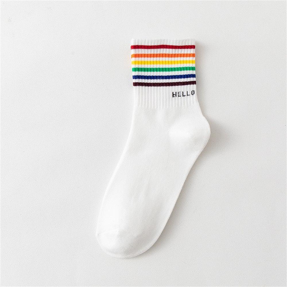 Смешные мультяшные носки в виде сердца астронавта с полосками в виде медведя, улыбки и отпечатков ног, спортивные хипстерские носки в стиле Харадзюку, повседневные мягкие белые хлопковые носки, Прямая поставка