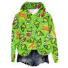 Women's Hooded Long Sleeve Christmas Printed Flannel Top Hooded Sweatshirt