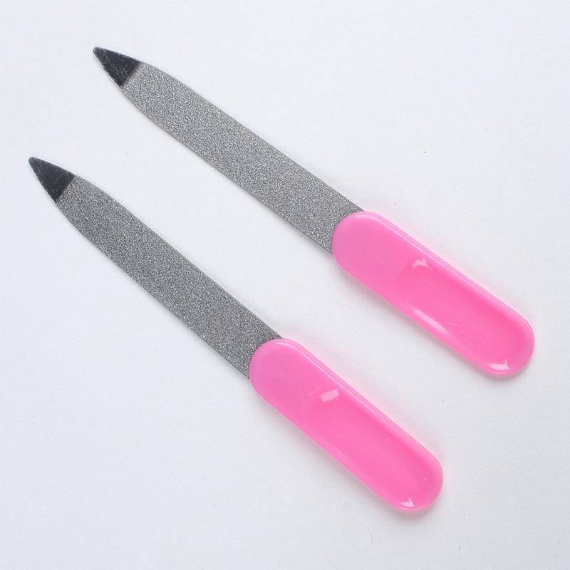 Manicure Pedicure Stainless Steel Double Sided Strong Edge Nail Files Rotary Dressers