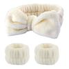 1 Set Face Wash Hair Band Soft Comfortable Spa Bowknot Headband And Wristbands Set Grooming Accessories