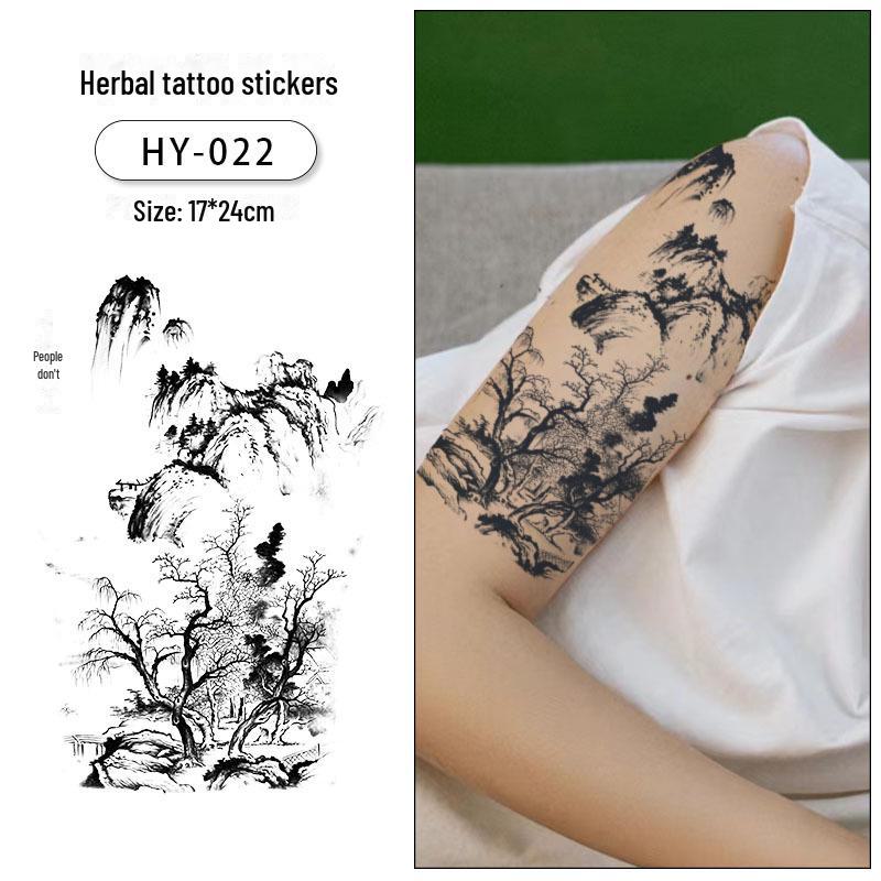 Водостойкие, долговечные наклейки-татуировки с изображением травяных цветов для мужчин и женщин — полуперманентные, неотражающие татуировки на руки и ноги