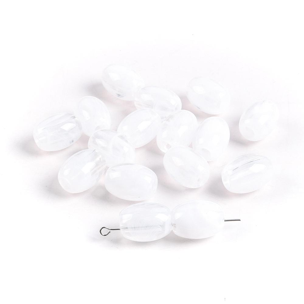 Акриловые овальные двухцветные бусины-ведра, бусины с большим отверстием, подушка для сиденья автомобиля, бисерный браслет, ожерелье, аксессуары для изготовления ювелирных изделий своими руками