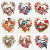 5d Diy Diamond Painting Kit Bird Heart Rose Square/Round Embroidery Mosaic Animal Flower Crystal Home Decoration