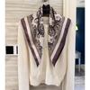 NINA SOLOR Silk Jacquard Square Scarf