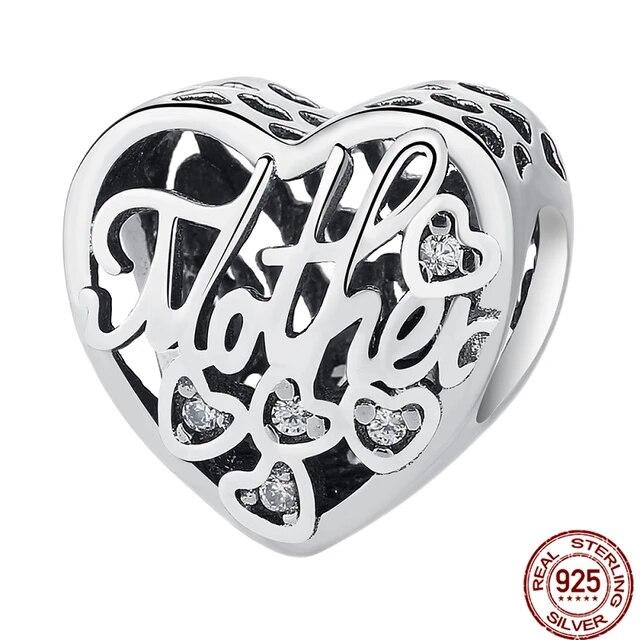 Стерлингового серебра 925 пробы, ангел, мама, семья, любовь, сердце, серия, бусины, подходят оригинальные новые подвески, браслеты, женские ювелирные изделия своими руками, подарок