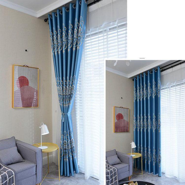 Занавеска для дома, затемняющая занавеска для гостиной, французская занавеска на окно, разделенный балкон, солнцезащитный крем, утолщенные жаккардовые шторы, карниз