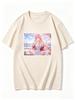 Zero Two Darling In The Franxx Пикник с вишневым цветом Рамка для аниме Графическая футболка с круглым вырезом с коротким рукавом Унисекс