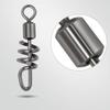20PCS Stainless Steel Fishing Rolling Swivel 2#-10# Snap Change Connector  Fishing Hook