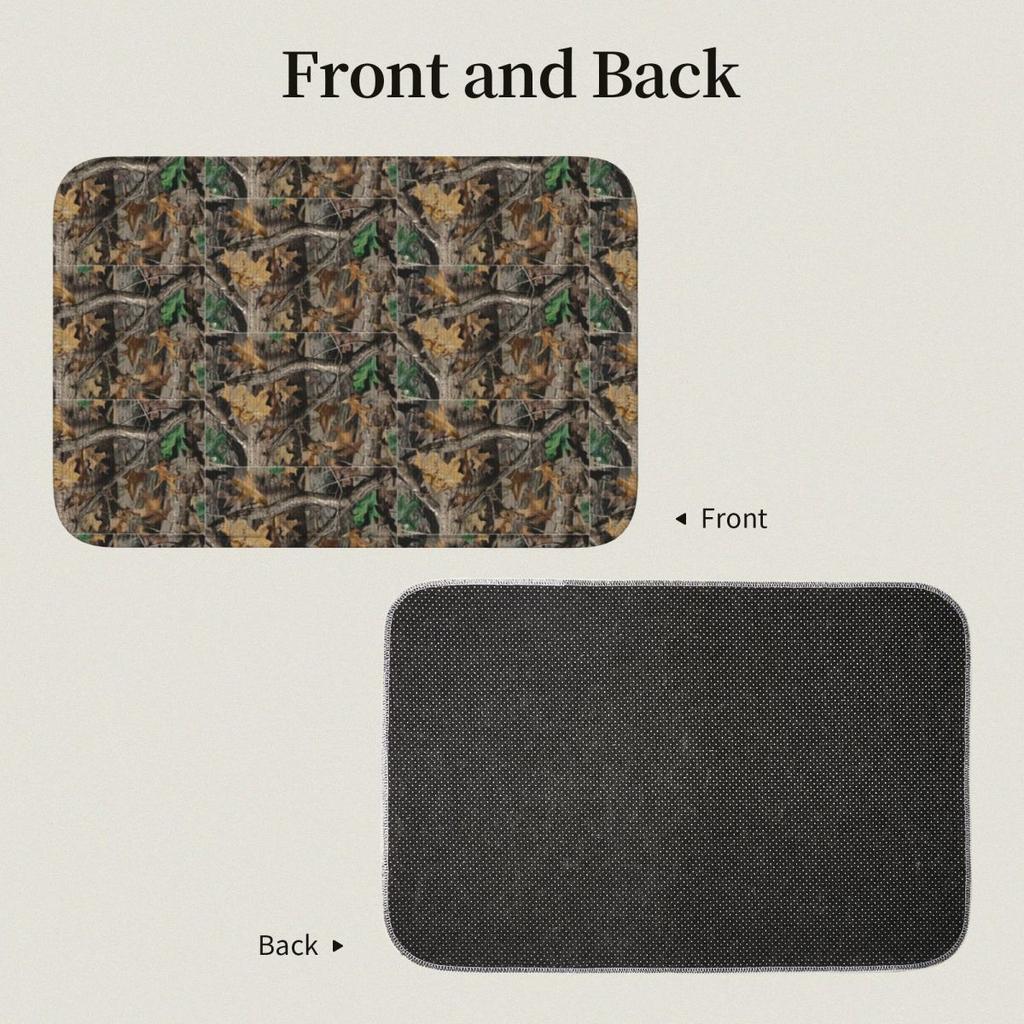 Real Tree Hunting Camo Camouflage Military Doormat Kitchen Entrance Home Floor Mat Non-slip Carpet Rug for Balcony Footpad Mats
