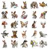 50 New Products Newspaper Sculpture Animals Retro Graffiti Stickers DIY Hand Note Decoration Refrigerator Notebook Stickers