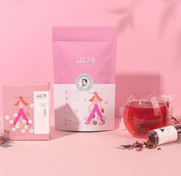 Чай из цветков вишни Ssanggye Аутентичный корейский традиционный Новый пакетик