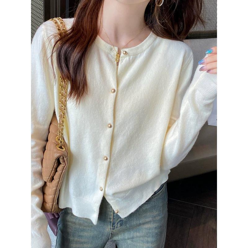 Серый вязаный кардиган для женщин на осень в сочетании с высококачественной курткой-свитером. Тонкий топ с длинными рукавами «Ранняя осень»