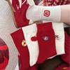 Red Socks Year Of The Dragon Red Socks Embroidered Cotton Socks Cute Festive New Year Medium Tube Wedding Stockings