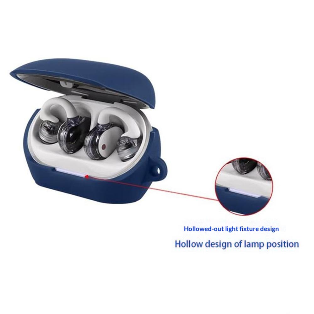 For JBL Soundgear Clips Silicone Case Wireless Earbuds Protective Cover with Anti-Lost Buckle