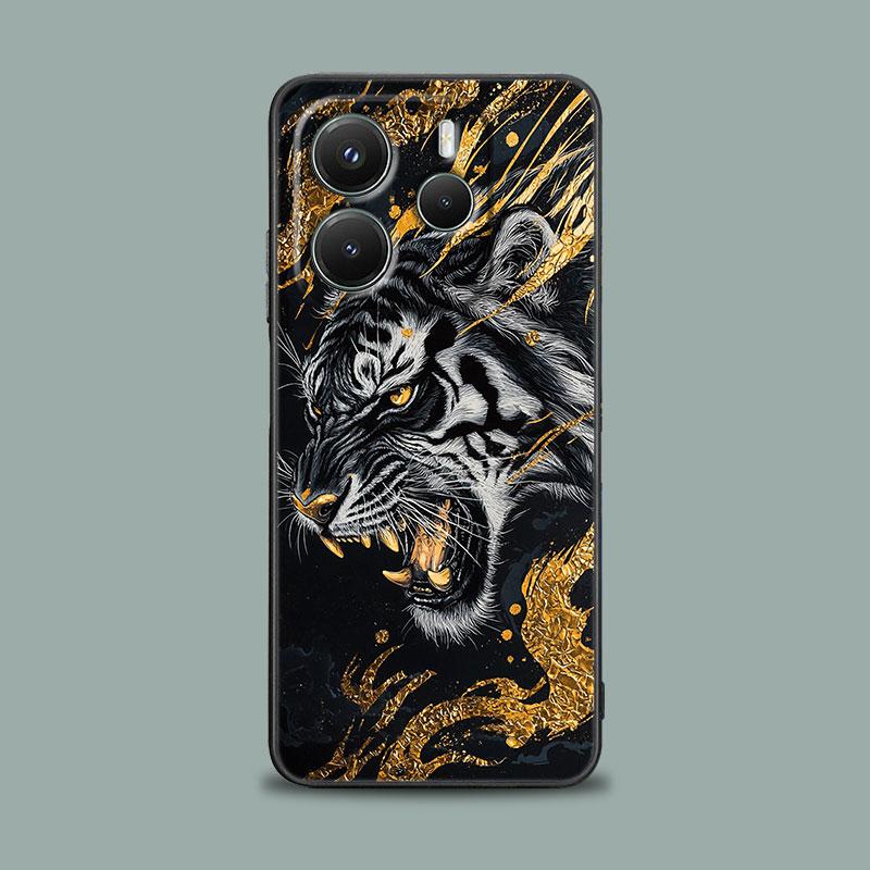 Чехол для телефона для Xiaomi Redmi 15C 14C 12C 13C 4G 15 Redmi Note 15 14 13 12 11 10 Pro Plus 5G 12S Силиконовый Мягкий Чехол Тигр Животные