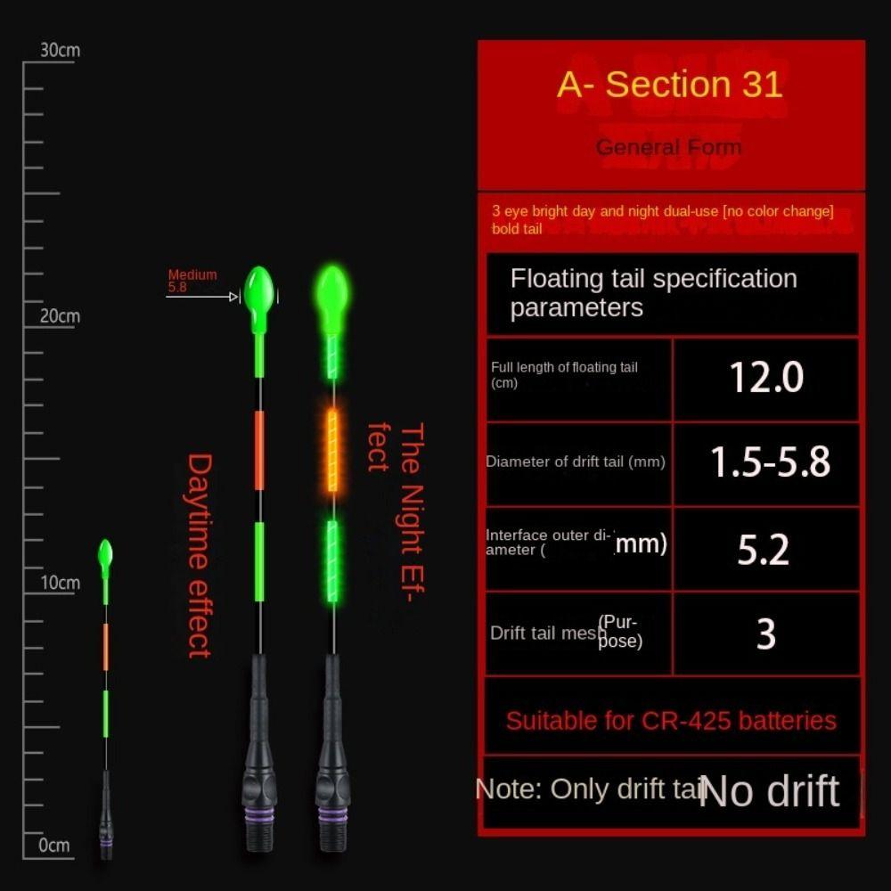 1 шт. Сверхчувствительный электронный поплавок Буй Супер яркий поплавок для ночной рыбалки Верх Ночная рыбалка