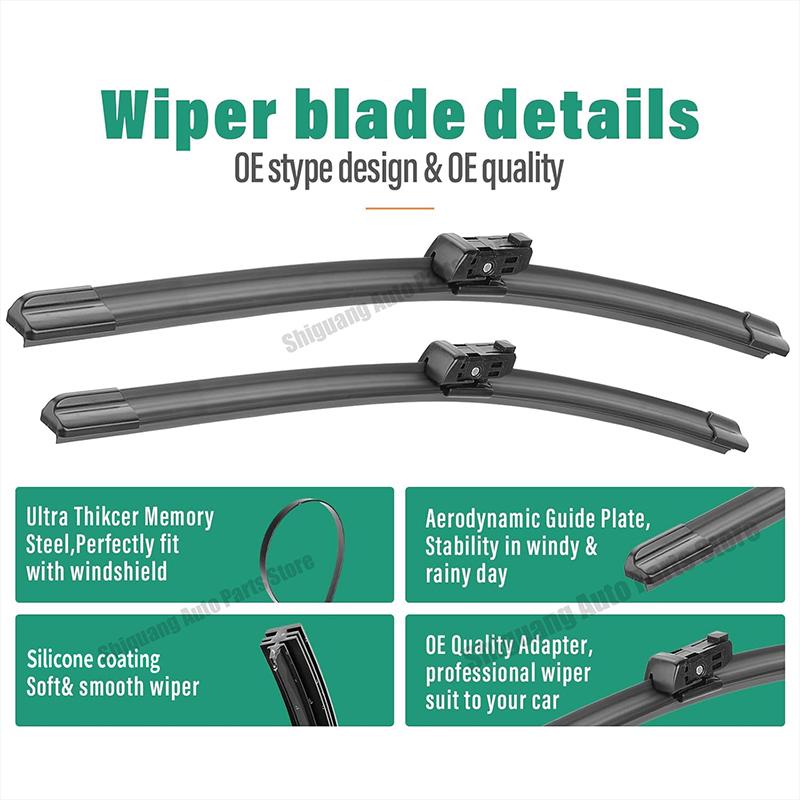 Front Rear Silicone Coating Wipers for BMW 1 Series F20 F21 114i 116i 118i 120i 125i 116d 118d 125d 2011 - 22"+19"+12" Car