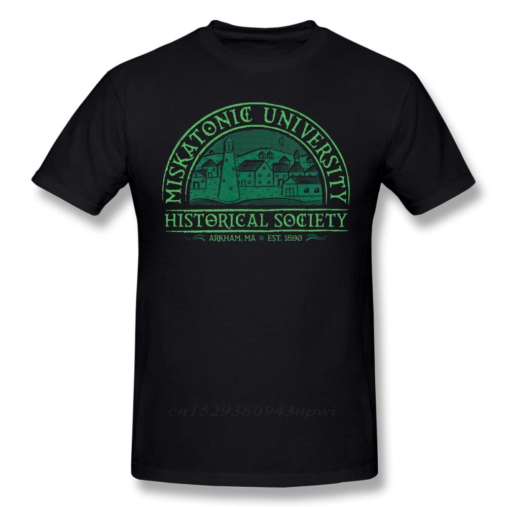 Arkham Horror T Shirt Miskatonic Historical Society TShirt Man Cotton Tee Shirt Cute Oversized Printed ShortSleeve Tshirt