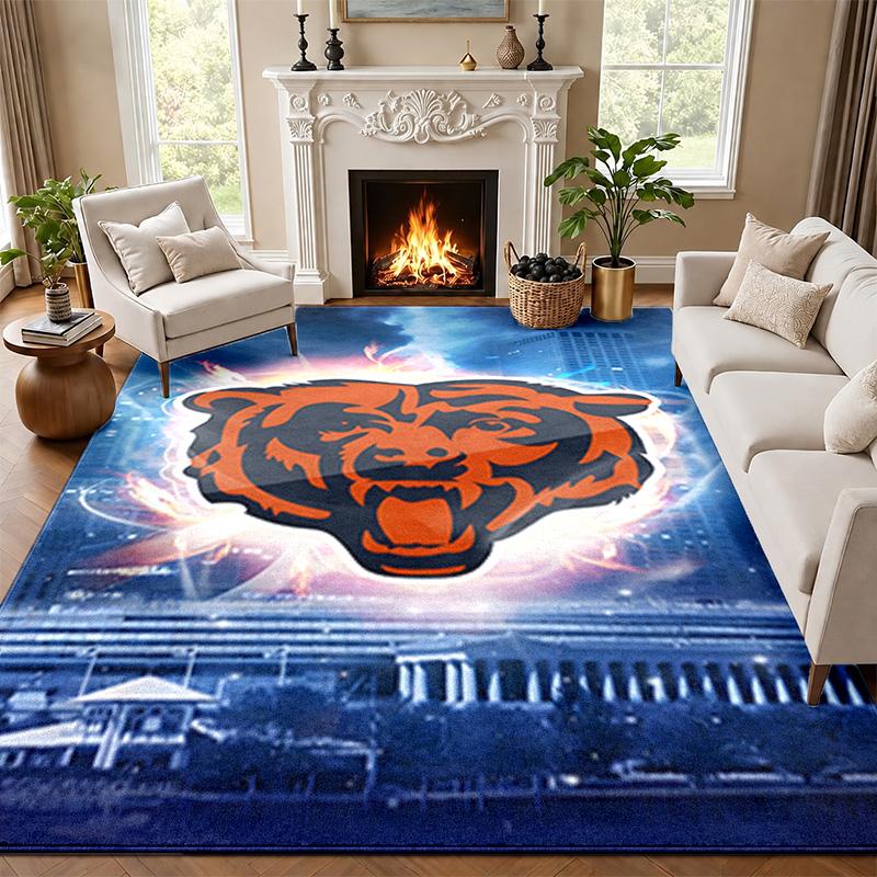 Chicago Bears Carpet Door Mat for Living Room or Bedroom Protective Mat Under Chair Office Decoration Christmas Gift Birthday Present