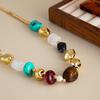 Bead Colorful Resin Necklace Vintage Clavicle Chain Creative Beads Short Choker  Gift