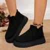 Модные зимние женские сноубутсы плюшевые теплые женские балетки повседневные балетки женские ботильоны сноубутсы