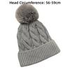 Fashion Keep Warm Pompom Hat Thickened Solid Color Ear Protection Cap Windproof Cold Proof Knitted Hat Autumn Winter