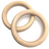 Fitness Wood Gymnastic Rings with Numbered Straps