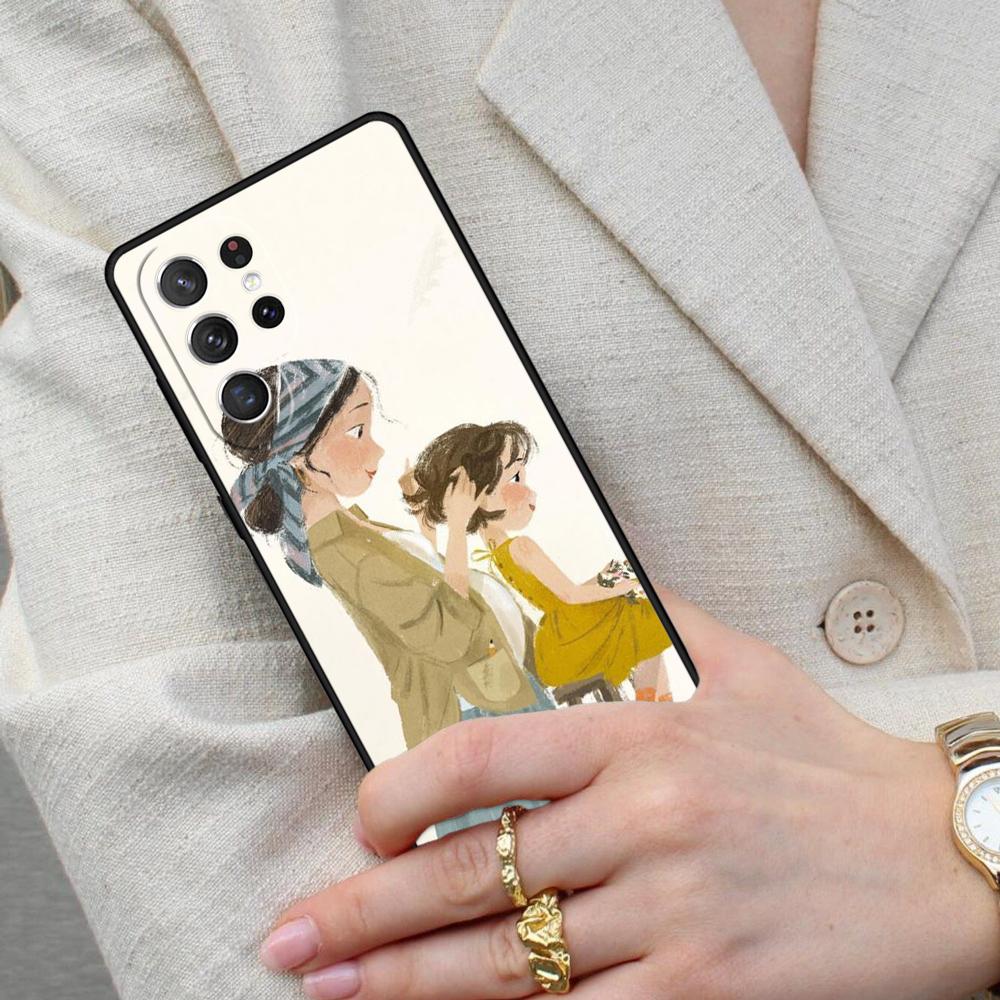 Чехол для телефона Мама Дочь Девочка Сын Папа для Samsung Galaxy S26 Ultra S25 S24 S23 S22 S21 S20 Note10