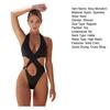 Women One-Piece Swimsuit Sexy Hollow Out Cross Straps Halter Monokini Quick Drying