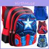 Durable Spider-man Batman Superman Captain America Backpack With Smooth Zipper For Boys