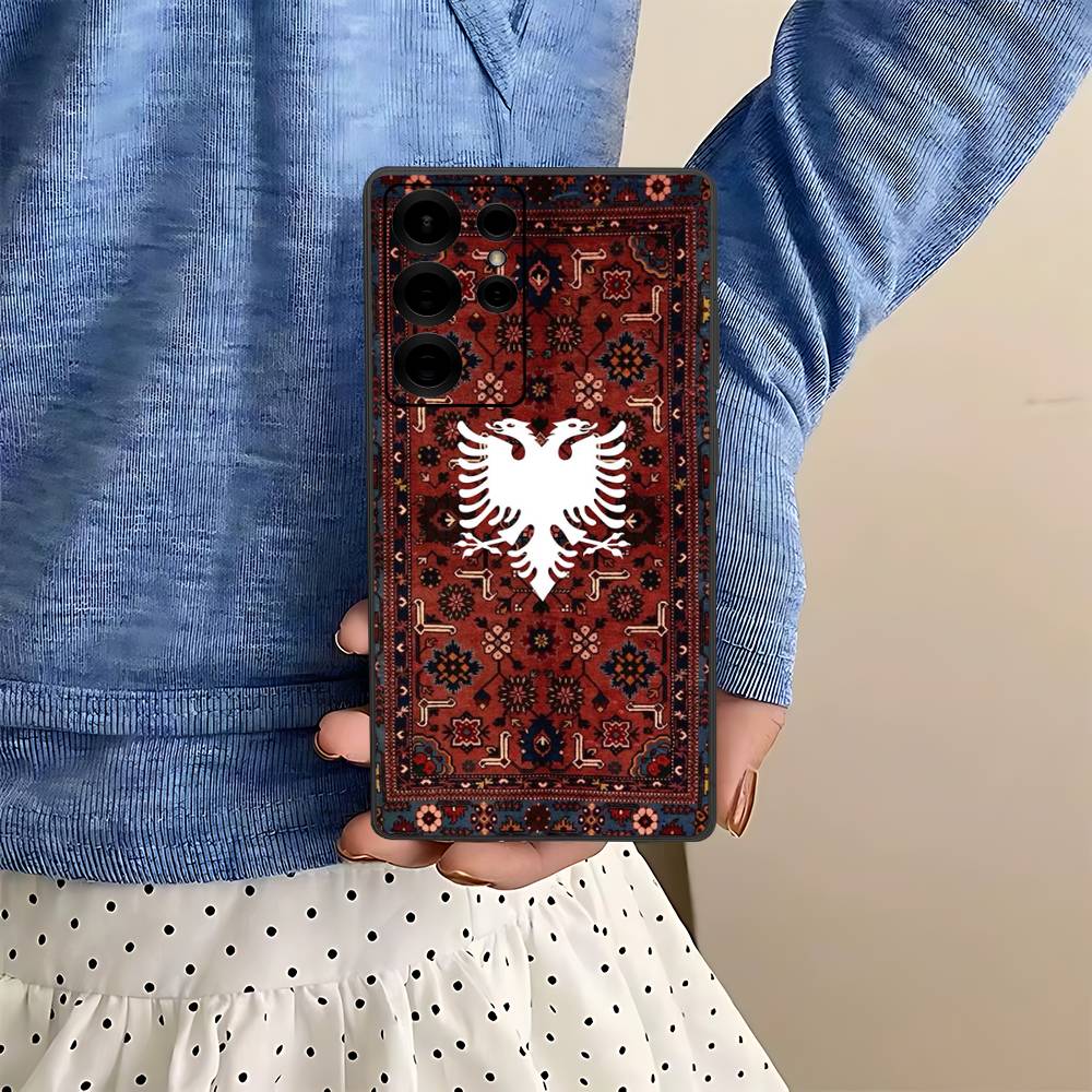 Албания Албанский Флаг Чехол для Телефона Для Samsung S 24 Fe 25 Ultra Plus 20 Lite 21 30 22 23 24 22 Ultra 5G Fundas