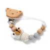 Bear Pacifier Holder Clips Dummy Nipple Baby Teether Toys Straps Baby Pacifier Chain  Toddler