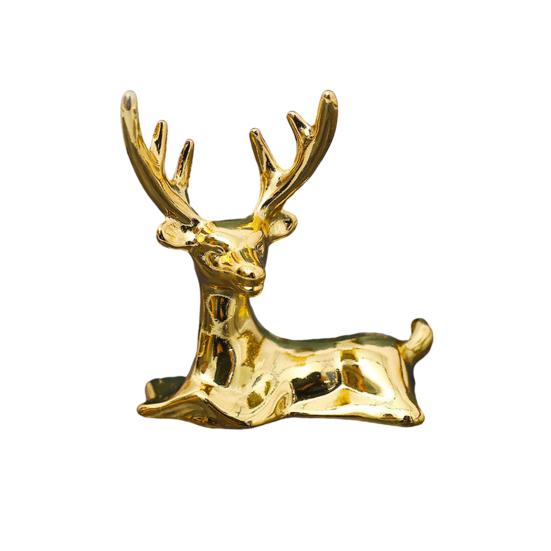 2 шт. винтажный золотой олень орнамент цинковый сплав роскошный лежащий стоячий олень фигурка статуя скульптура настольное украшение дети взрослые