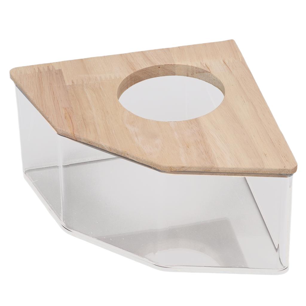 Коробка для ванны для хомяка, угловой вентилятор, акриловый безопасный хомяк, песочная ванная комната для маленьких домашних хомяков