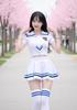 [Ровена] Косплей Сексуальный Костюм Милая Школьная Форма Белая Юбка с Коротким Рукавом Чулки Набор из 3 Предметов Большой Размер Костюм Морячки Косплей