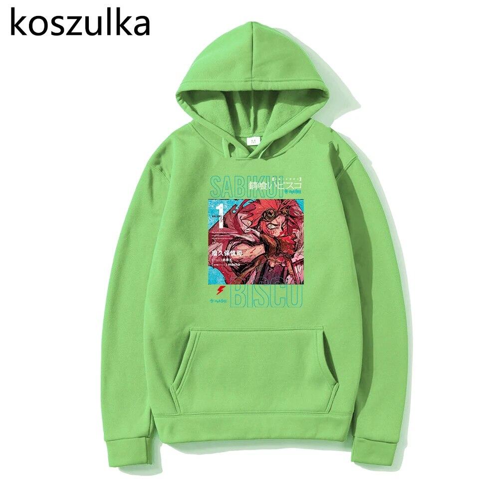 Горячая толстовка с капюшоном в стиле аниме Sabikui Bisco, унисекс, манга, Harajuku Bisco, толстовки с принтом, женские толстовки, винтажные пуловеры, женские зимние топы