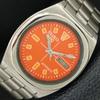 ОРИГИНАЛЬНЫЕ ВИНТАЖНЫЕ АВТОМАТИЧЕСКИЕ ЧАСЫ SEIKO 5 7009A ЯПОНИЯ МУЖСКИЕ ОРАНЖЕВЫЙ ЦИФЕРБЛАТ a708437-1